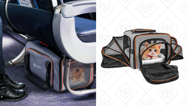 Pet Carrier Expandable Airline Travel Carrier | $33 | Amazon | Promo code 5HIY9YH5